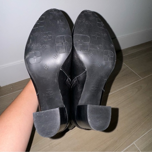 IMAN Black Leather Boots 9.5W - Picture 5 of 6